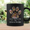 Easily Distracted By Dogs And Books Tshirt Graphic Print Coffee Mug Gifts ideas