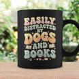 Easily Distracted By Dogs And Books Teacher Dog Mom Graphic Print Coffee Mug Gifts ideas