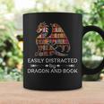 Easily Distracted By Dragon And Book Apparel Graphic Print Coffee Mug Gifts ideas