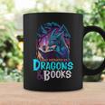 Easily Distracted By Dragon And Books For Book Lover Graphic Print Coffee Mug Gifts ideas