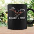 Easily Distracted By Dragons And Books Nerd Readers Graphic Print Coffee Mug Gifts ideas