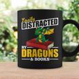 Easily Distracted By Dragons And Books Reading Book Dragon Graphic Print Coffee Mug Gifts ideas