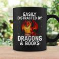Easily Distracted By Dragons And Books Reading Graphic Print Coffee Mug Gifts ideas Easily Distracted By Dragons And Books Reading Graphic Print Coffee Mug Gifts ideas