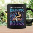 Easily Distracted By Dragons Fantasy Book Reading Graphic Print Coffee Mug Gifts ideas Easily Distracted By Dragons Fantasy Book Reading Graphic Print Coffee Mug Gifts ideas