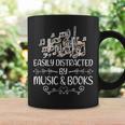 Easily Distracted By Music And Books Graphic Print Coffee Mug Gifts ideas Easily Distracted By Music And Books Graphic Print Coffee Mug Gifts ideas