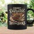 Easily Distracted By Turtles And Books Graphic Print Coffee Mug Gifts ideas