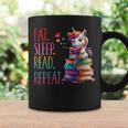 Eat Sleep Read Repeat Unicorn Read Book Reading Lovers Kids Graphic Print Coffee Mug Gifts ideas