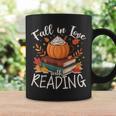 Fall In Love With Reading Autumn Librarian Cute Book Lover Graphic Print Coffee Mug Gifts ideas
