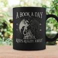 Fantasy Book Club Dragon Reader Book A Day Keep Reality Away Graphic Print Coffee Mug Gifts ideas