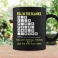Fill In The Blanks Answers Sox Fork Pants Pulse Books Random Graphic Print Coffee Mug Gifts ideas