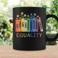 Floral Book Equality Human Rights Social Justice Peace Love Graphic Print Coffee Mug Gifts ideas