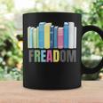 Freadom Books Reader Librarian Reading Graphic Print Coffee Mug Gifts ideas
