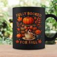 Fully Booked For Fall Books Coffee Leaves Pumpkins Tee Graphic Print Coffee Mug Gifts ideas