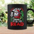 What Fun It Is To Read Books Christmas Santa Reading Books Graphic Print Coffee Mug Gifts ideas