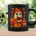 Ghost Reading Book Lovers Autumn Fall Halloween Graphic Print Coffee Mug Gifts ideas