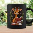 Giraffe Reading Book Graphic Giraffe With Book Floral Graphic Print Coffee Mug Gifts ideas
