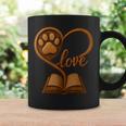 Girl Who Loves Dogs & Books Heart Dog Lover Reader Reeding Graphic Print Coffee Mug Gifts ideas