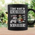 Girls Boys Kids Read Books Miniature Schnauzer Lover Graphic Print Coffee Mug Gifts ideas