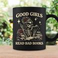 Good Girls Read Bad Books Dark Romance Reader Skeleton Goth Graphic Print Coffee Mug Gifts ideas