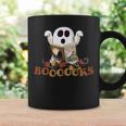 Halloween Books Cute Ghost Reading Library Boooooks Autumn Graphic Print Coffee Mug Gifts ideas