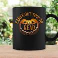 Halloween Carve Carving Read Library Pumpkin Book Graphic Print Coffee Mug Gifts ideas
