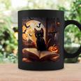 Halloween Cat Reading Books Spooky Cat Reader Teachers Graphic Print Coffee Mug Gifts ideas Halloween Cat Reading Books Spooky Cat Reader Teachers Graphic Print Coffee Mug Gifts ideas