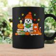 Halloween Ghost Cat Reading Book Women Girls Cute Graphic Print Coffee Mug Gifts ideas Halloween Ghost Cat Reading Book Women Girls Cute Graphic Print Coffee Mug Gifts ideas