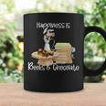 Happiness Is Books And Chocolate Graphic Print Coffee Mug Gifts ideas
