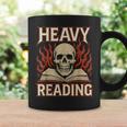 Heavy Reading Book Lover Skeleton Ironic Graphic Graphic Print Coffee Mug Gifts ideas