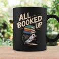 Hedgehog Book Lovers All Booked UP Retro Graphic Print Coffee Mug Gifts ideas
