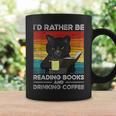 I'd Rather Be Reading Books And Drinking Coffee Cat For Men Women Kids Graphic Print Coffee Mug Gifts ideas