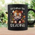 I'd Rather Be Reading Cute Tiger Book Lover Reader Bookworm Graphic Print Coffee Mug Gifts ideas
