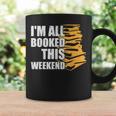 I'm All Booked This Weekend Book Lovers Avid Readers Reading Graphic Print Coffee Mug Gifts ideas