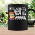 Intelligent People Don't Ban Books Reading Bookish Librarian Graphic Print Coffee Mug Gifts ideas