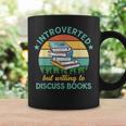 Introverted But Willing To Discuss Books Read a Book Graphic Print Coffee Mug Gifts ideas