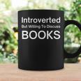 Introverted But Willing To Discuss Books Reading Library Graphic Print Coffee Mug Gifts ideas