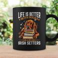 Irish Setter Dog Breed Life Is Better With Books And Irish Graphic Print Coffee Mug Gifts ideas Irish Setter Dog Breed Life Is Better With Books And Irish Graphic Print Coffee Mug Gifts ideas