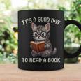It's A Good Day To Read A Book Cat Pixel Art Graphic Print Coffee Mug Gifts ideas