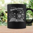 It's Too Nonfictiony Outside Wildflower Book Lover Bookish Graphic Print Coffee Mug Gifts ideas