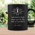 Jane Austen Quote Book Club Romantic Novel One Man's Style Graphic Print Coffee Mug Gifts ideas