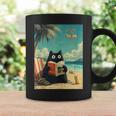 Japanese Cat Book Summer Beach Vacation Cruise Graphic Print Coffee Mug Gifts ideas