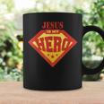 Jesus Is My Superhero Hero Fun Comic Book Graphic Print Coffee Mug Gifts ideas