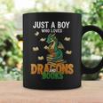 Just a Boy Who Loves Dragons And Books Reading Dragon Graphic Print Coffee Mug Gifts ideas
