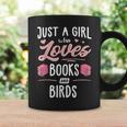 Just A Girl Who Loves Books And Birds Women Graphic Print Coffee Mug Gifts ideas