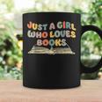 Just A Girl Who Loves Books Bookworm Librarian Retro Cute Graphic Print Coffee Mug Gifts ideas Just A Girl Who Loves Books Bookworm Librarian Retro Cute Graphic Print Coffee Mug Gifts ideas