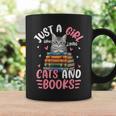 Just A Girl Who Loves Books And Cats Cat Reading Girls Graphic Print Coffee Mug Gifts ideas Just A Girl Who Loves Books And Cats Cat Reading Girls Graphic Print Coffee Mug Gifts ideas