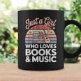 Just a Girl Who Loves Books And Music Graphic Print Coffee Mug Gifts ideas