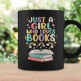 Just A Girl Who Loves Books Reading Bookworm & Read Book Graphic Print Coffee Mug Gifts ideas