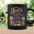 Just a Girl Who Loves Books Reading Lover Aesthetic Graphic Print Coffee Mug Gifts ideas