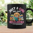 Just a Girl Who Loves Dogs & Books Dog Reading Graphic Print Coffee Mug Gifts ideas
